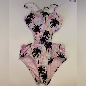Beach Lingo One Piece Palm Tie-Dye Swimsuit (Size 12)